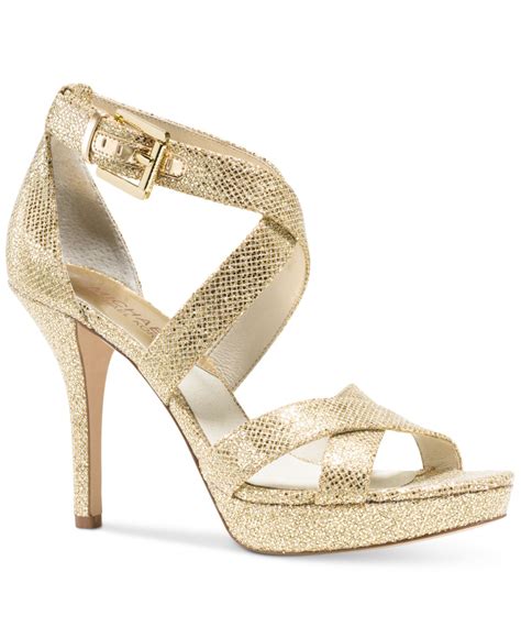 michael kors gold sandals 2015|rose gold michael kors heels.